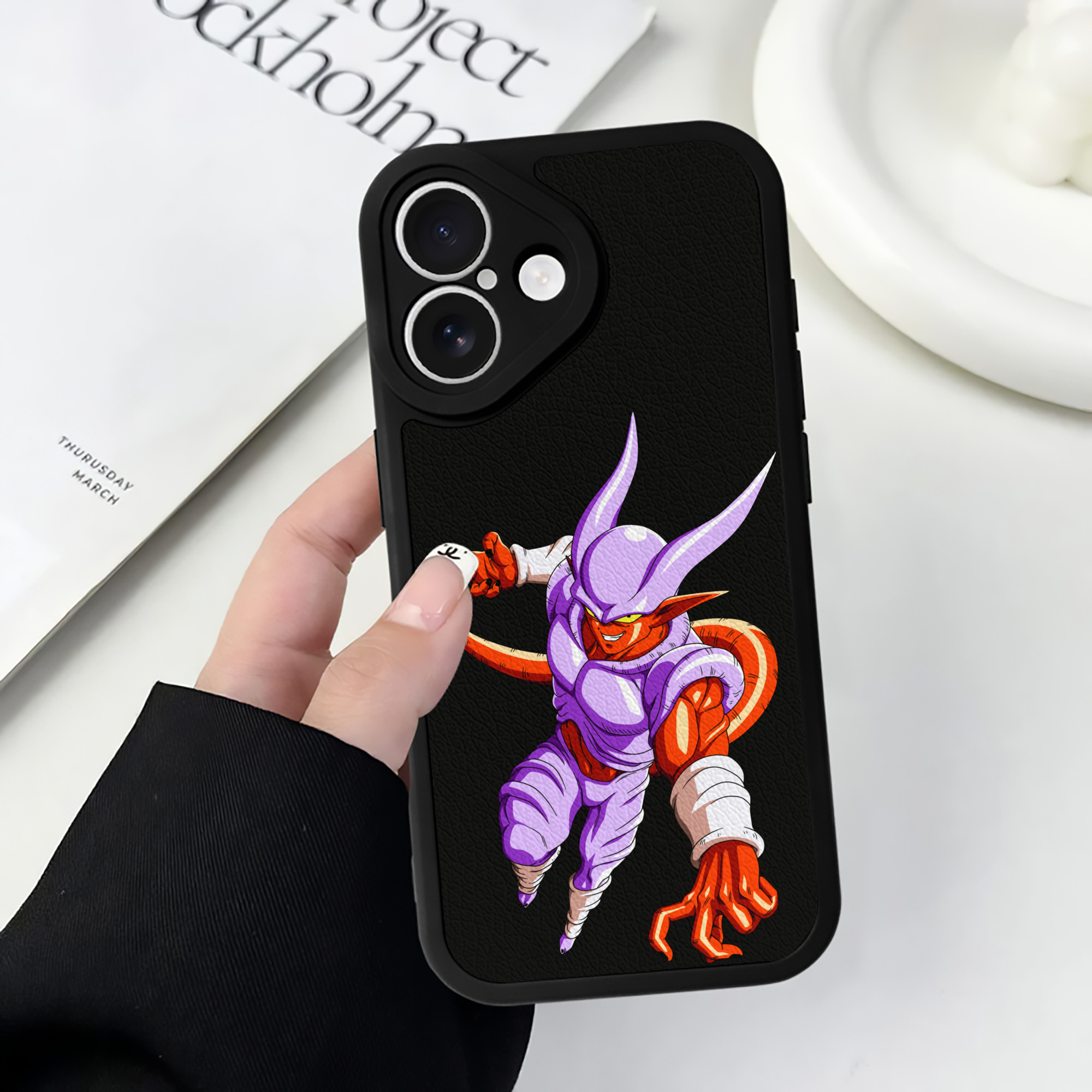 （画像用） ドラゴンボール ジャネンバ DRAGON BALL Janemba 【iPhone 16シリーズ対応】シリコンスマホケース（レザー調） 材質：シリコン
